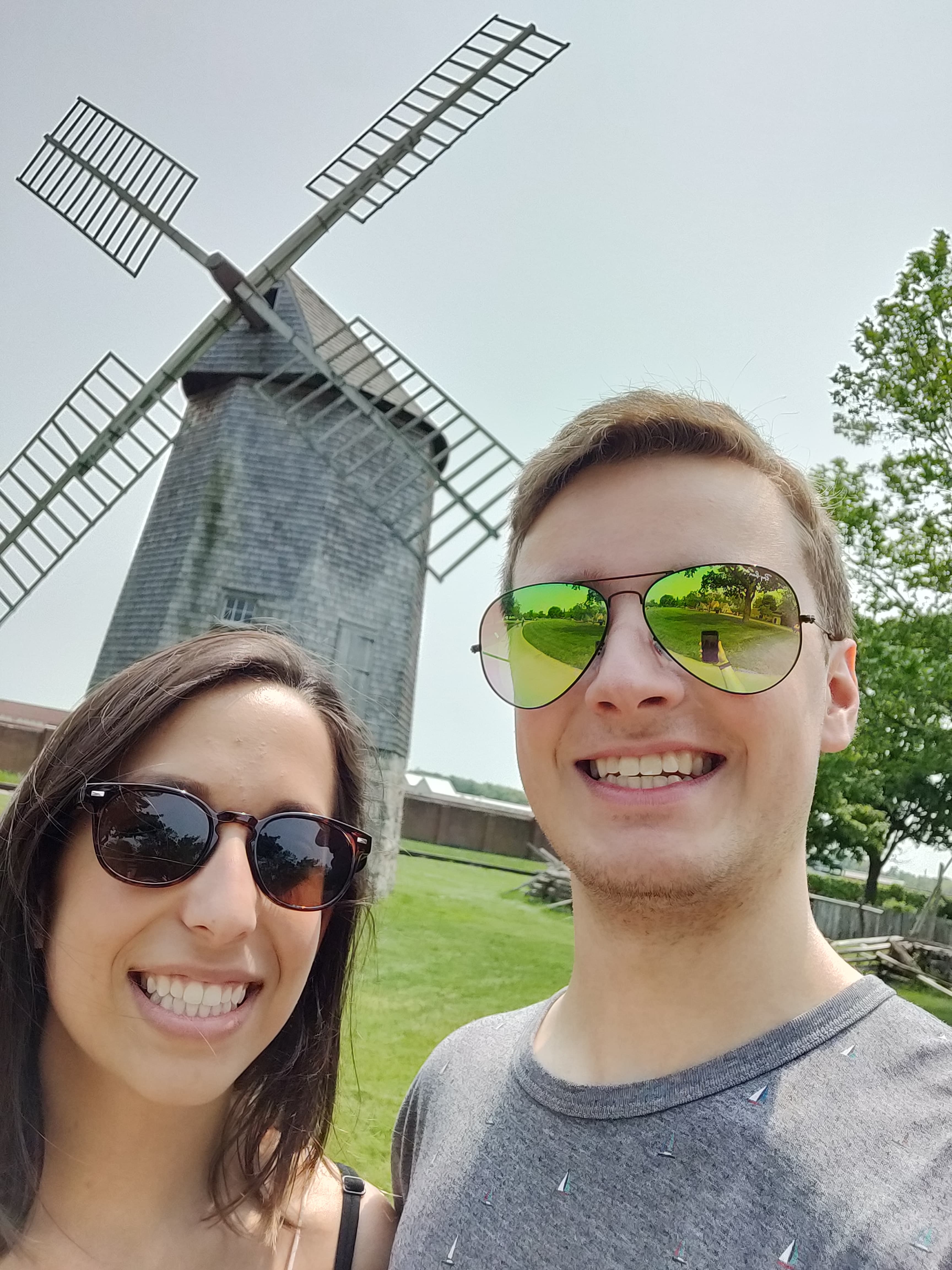 George and Rebecca selfie at a windmill